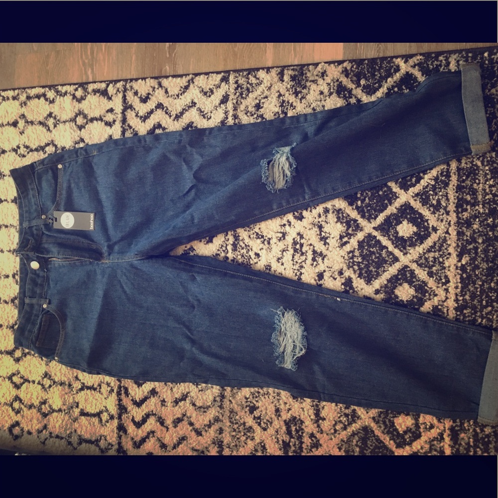 Deep Blue Boyfriend Jeans